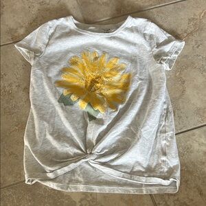 Carter's Gray T-Shirt with Yellow Flower